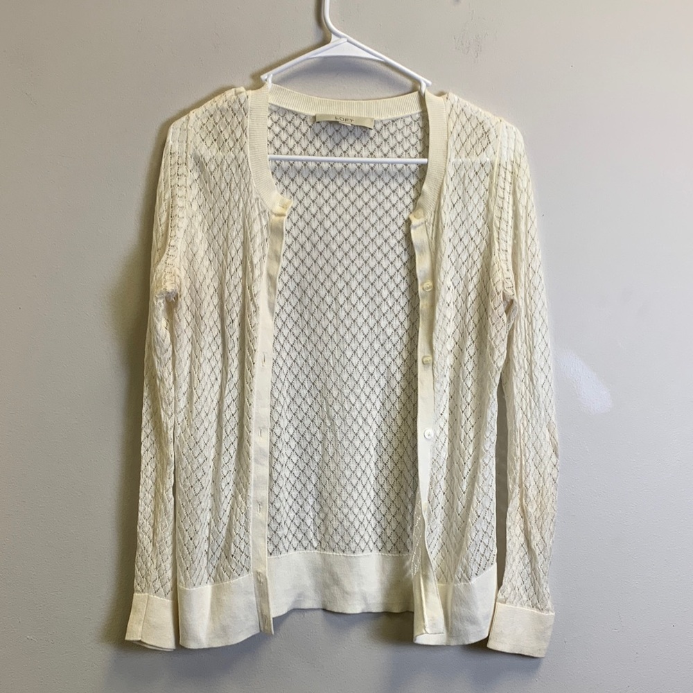 LOFT Cream Women's Cardigan